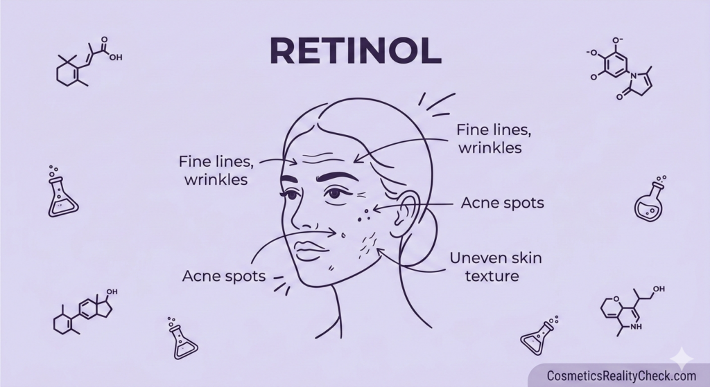Retinol in skincare